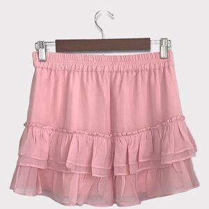 𝅺NEW WITH TAG GENERATION LOVE‎ AUDRINA RUFFLE MINI SILK SKIRT